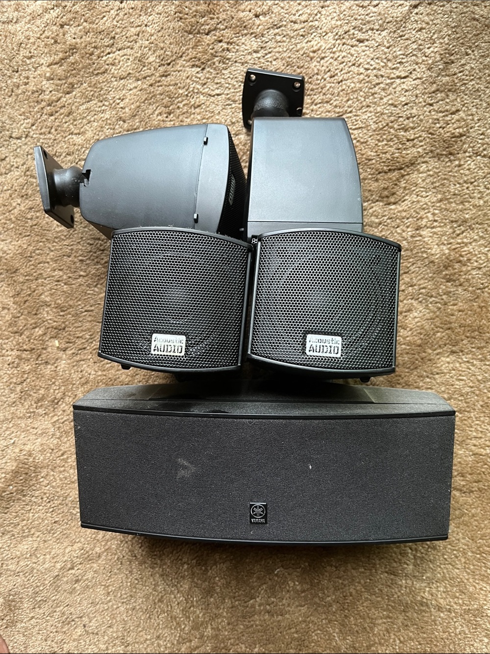 Yamaha Black Mini Surround Speakers with Center Channel